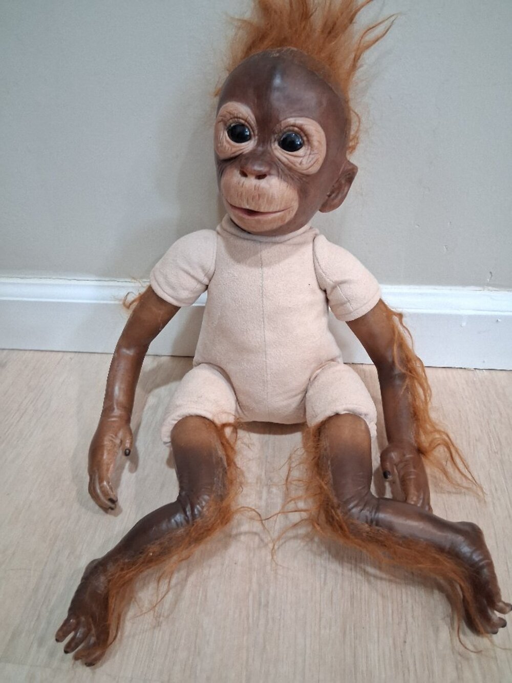 Reborn Monkey Baby Doll Soft Body Monkey Orangutan Newborn Doll
